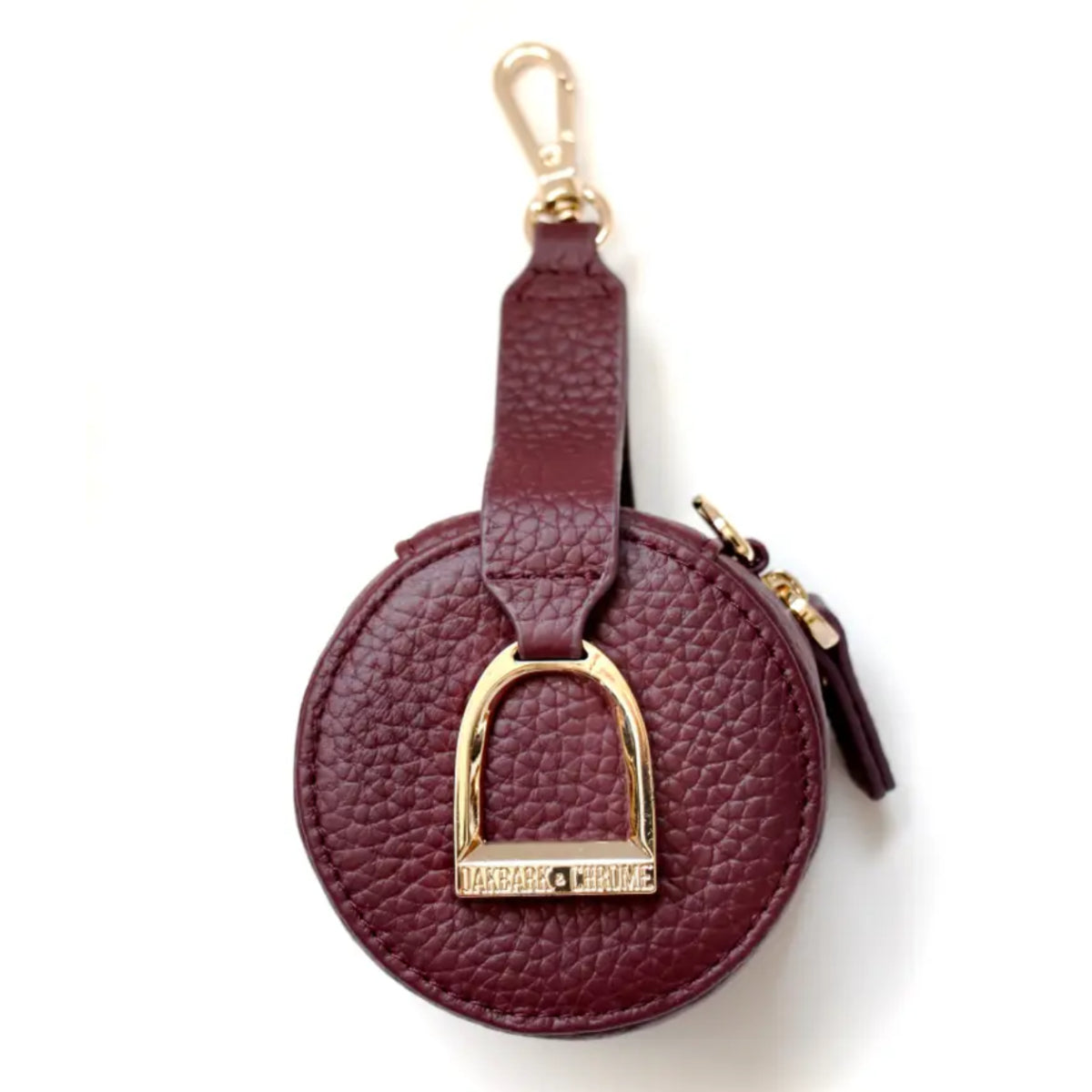 Leather Coin Purse and Key Chain | Ideana Light Brown / Stirrup