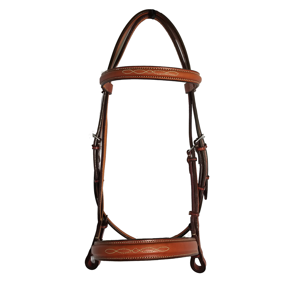 RWaves Leather Brown Halter / Bridle Soft Padded Fancy Stitched Nose Band Doubled Stitched Rolled shops Check RH038