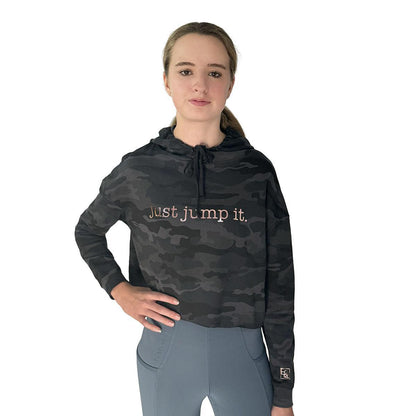 Equine & Design "Just Jump It" Cropped Hoodie