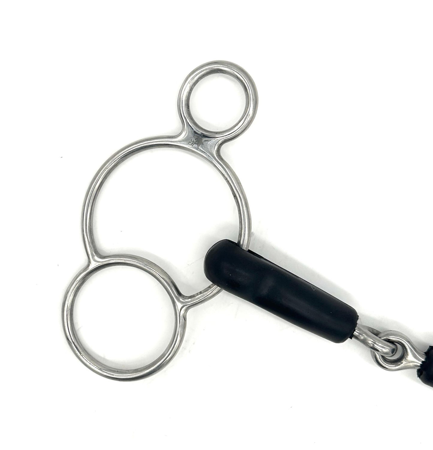 Jake Adams Rubber Single Jointed 2 Ring Bit