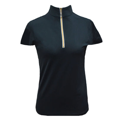 Tailored Sportsman Ladies Icefil Short Sleeve Sun Shirts - Gold Zipper