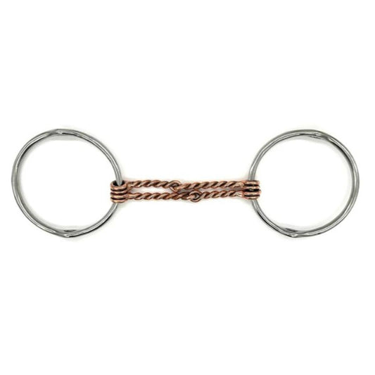 AJR Large Ring Copper Double Twisted Wire Balding Gag Bit