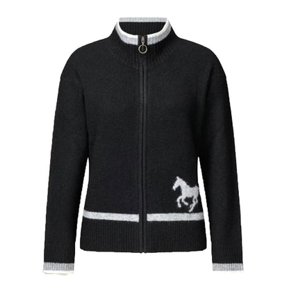 Kerrits Full Zip Varsity Horse Sweater