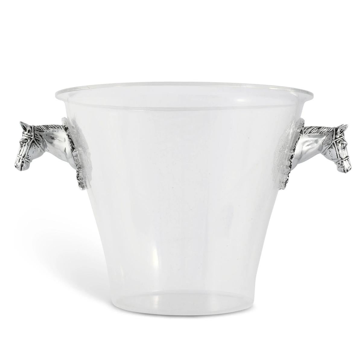 Arthur Court Horse Head Handle Acrylic Ice Bucket