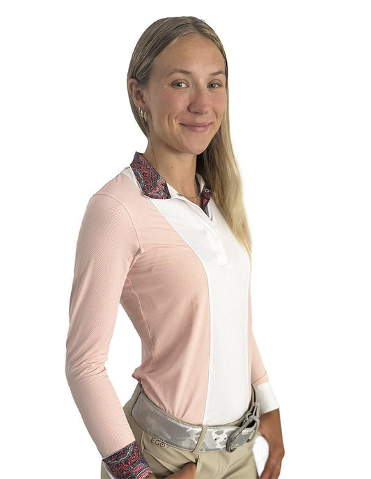 Essex Classics Ladies "Pink Paisley" Luna Performance Long Sleeve Show Shirt