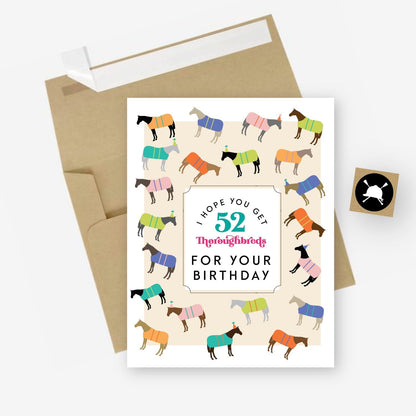 52 Thoroughbreds Birthday Card