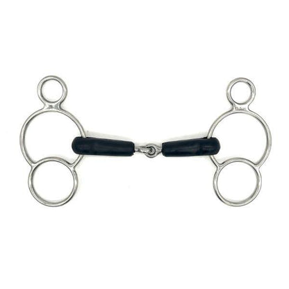 Jake Adams Rubber Single Jointed 2 Ring Bit