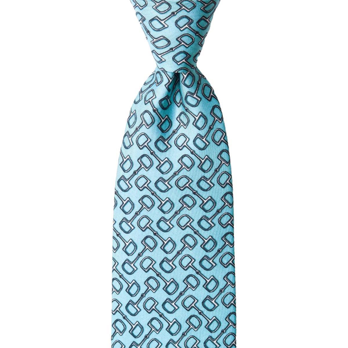 Wild Attire Inc. Bit By Bit Blue Silk Tie