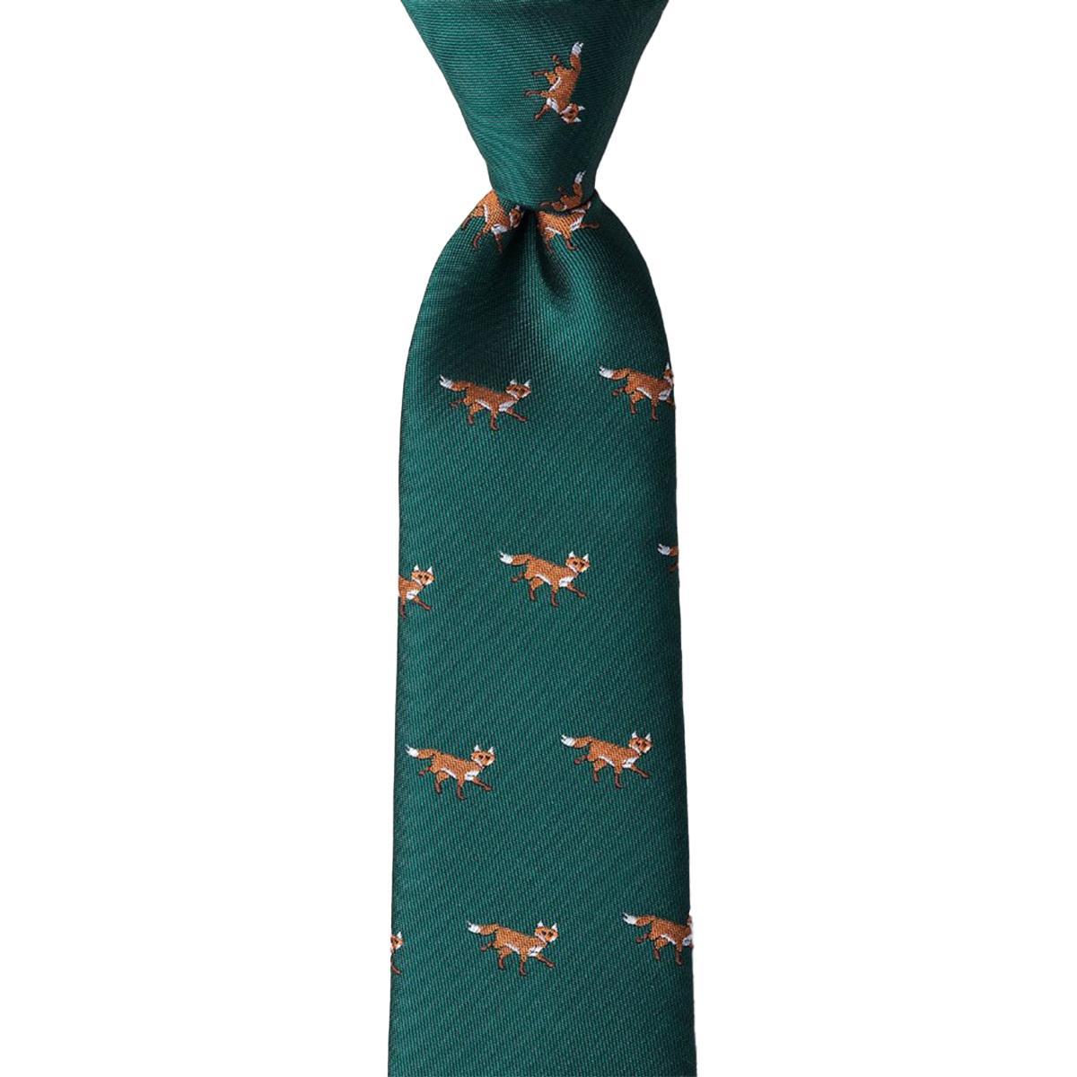 Wild Attire Inc. Prowling Foxes Microfiber Tie