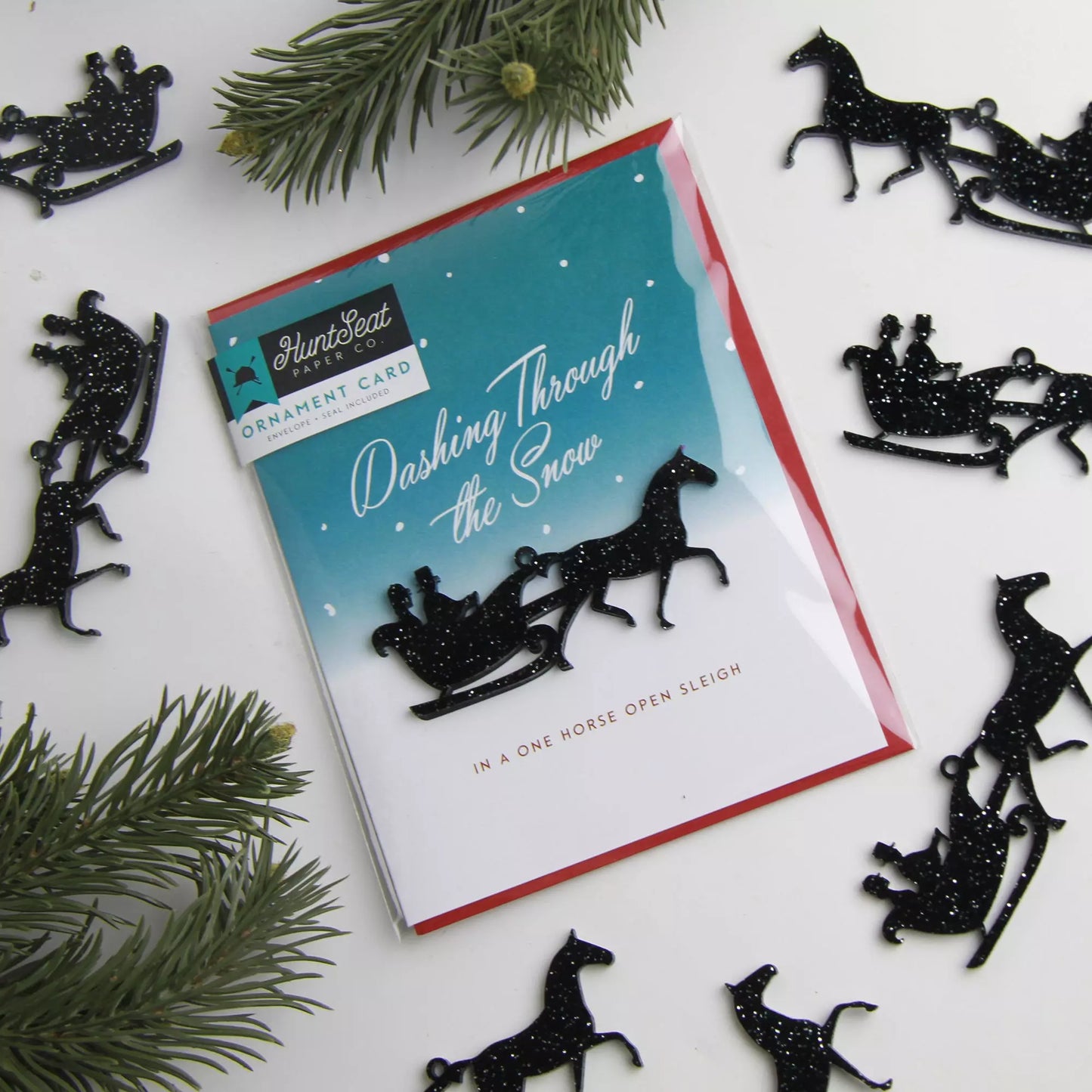 Dashing Ornament Card