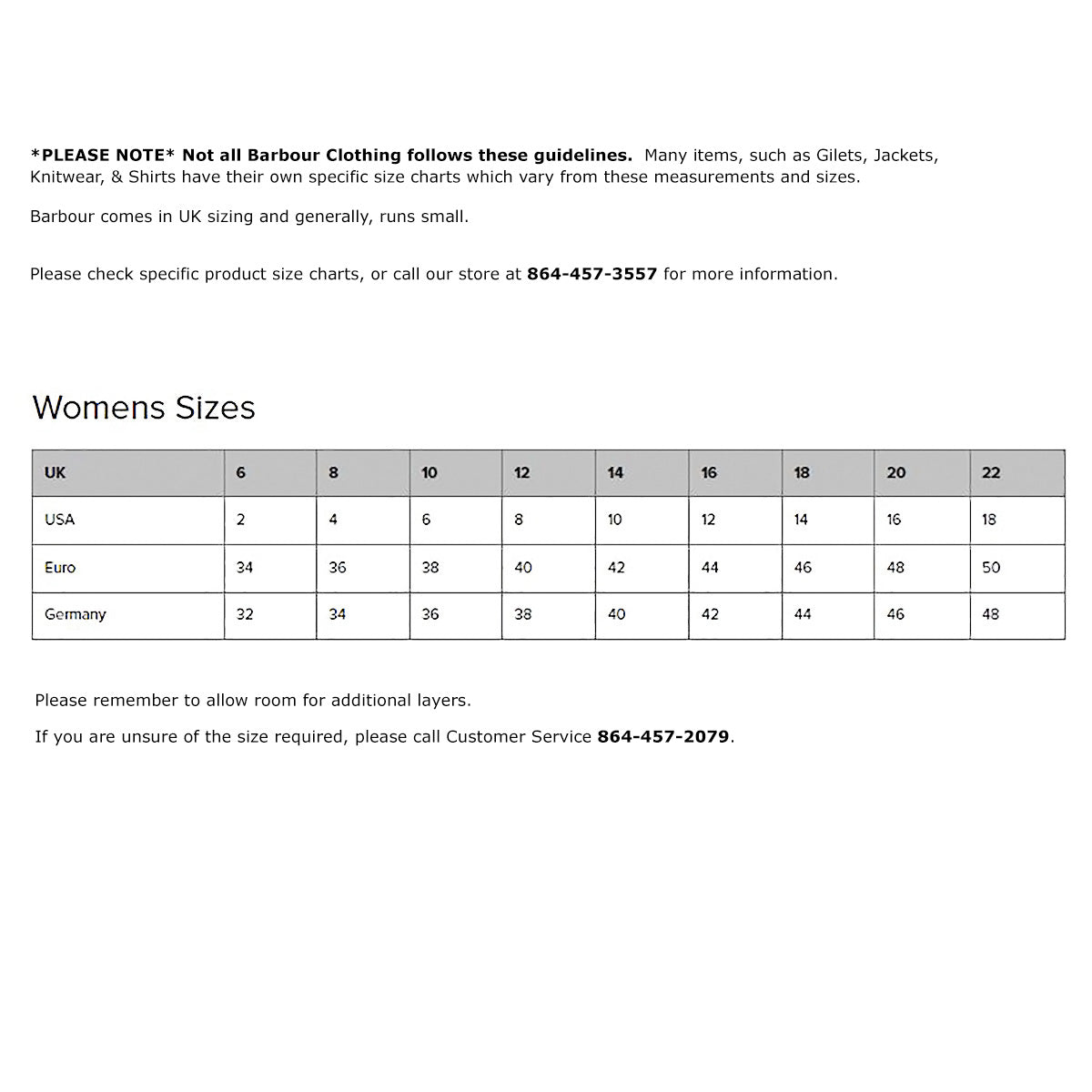 Barbour jumper shop size guide