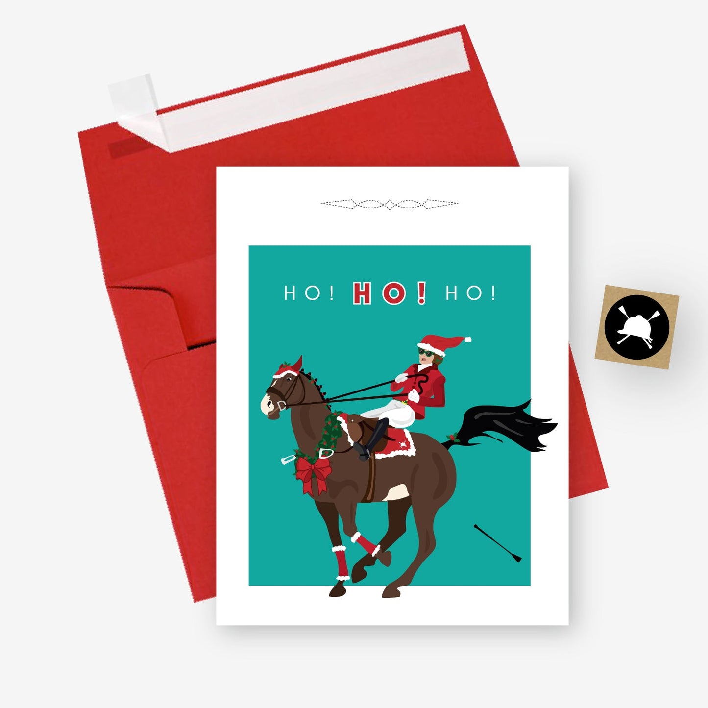 Ho! Ho! Ho! Equestrian Christmas Card