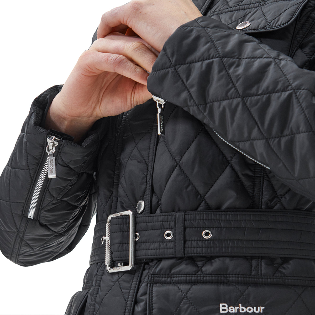 B.Intl Aubern Quilted Jacket in Black | Barbour