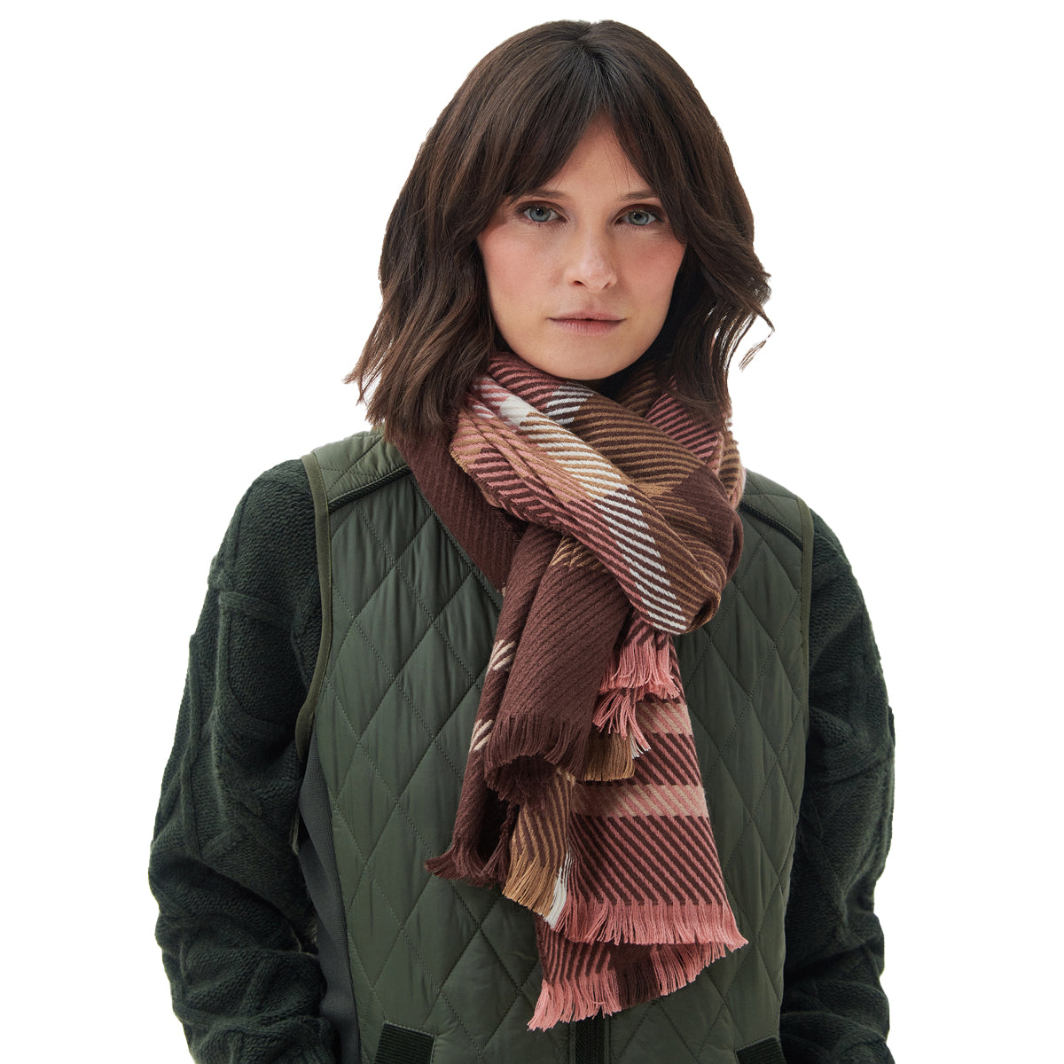 Barbour scarf orders brown