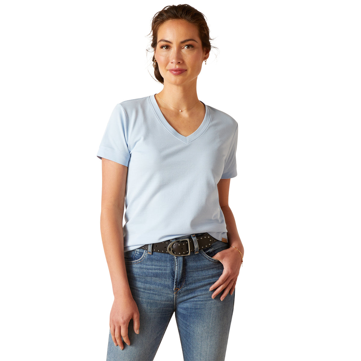 Women s Fairford T Shirt in Chambray Blue Size XL by Ariat