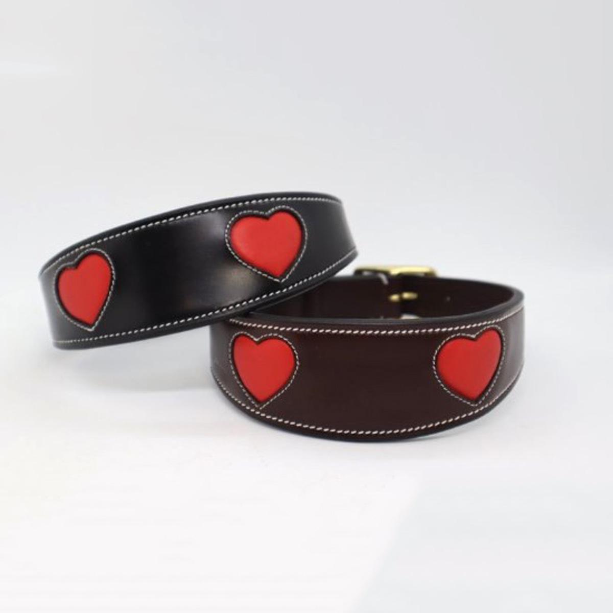 KL Select Red Heart Dog Collar