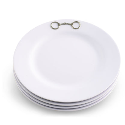 Equestrian Bit Melamine Lunch Plates - Set of 4