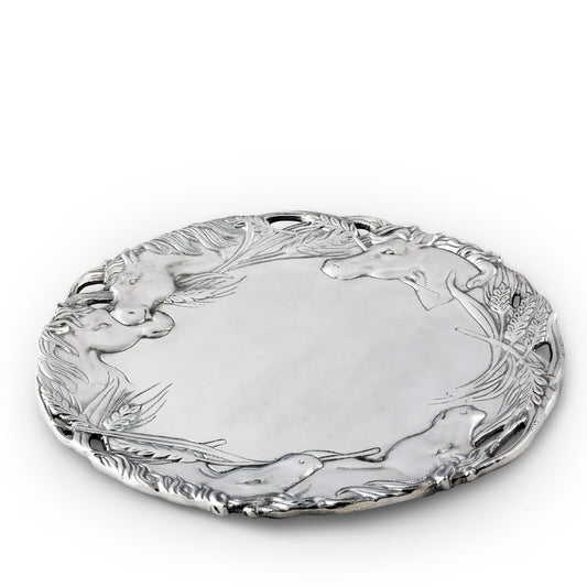 Arthur Court Horse head 12" Round Tray