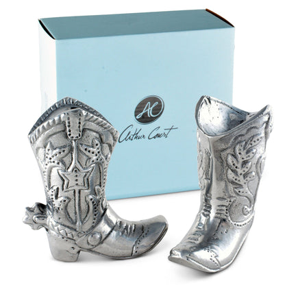 Arthur Court Cowboy Boot Salt and Pepper Set