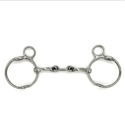 AJR Twisted Locking Dog Bone Curb Gag Bit