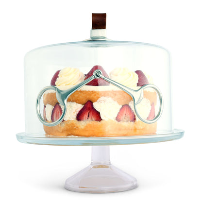 Vagabond House Horse Bit Glass Covered Cake / Dessert Stand