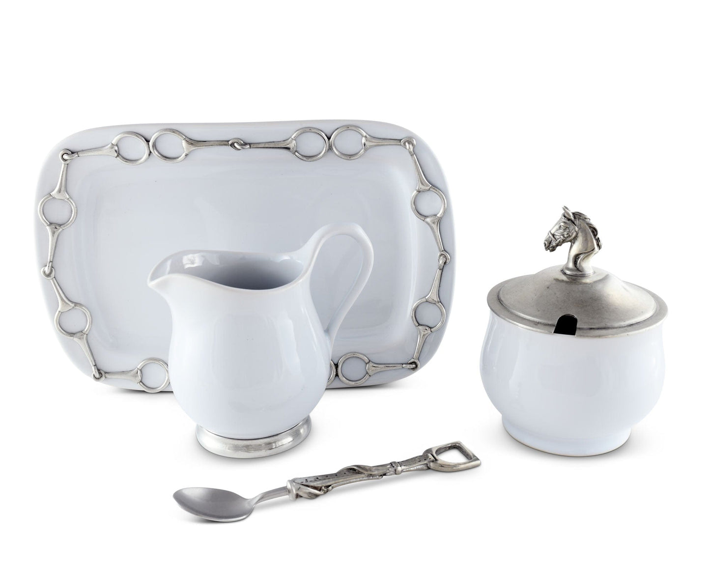 Vagabond House Equestrian Sugar and Creamer Set