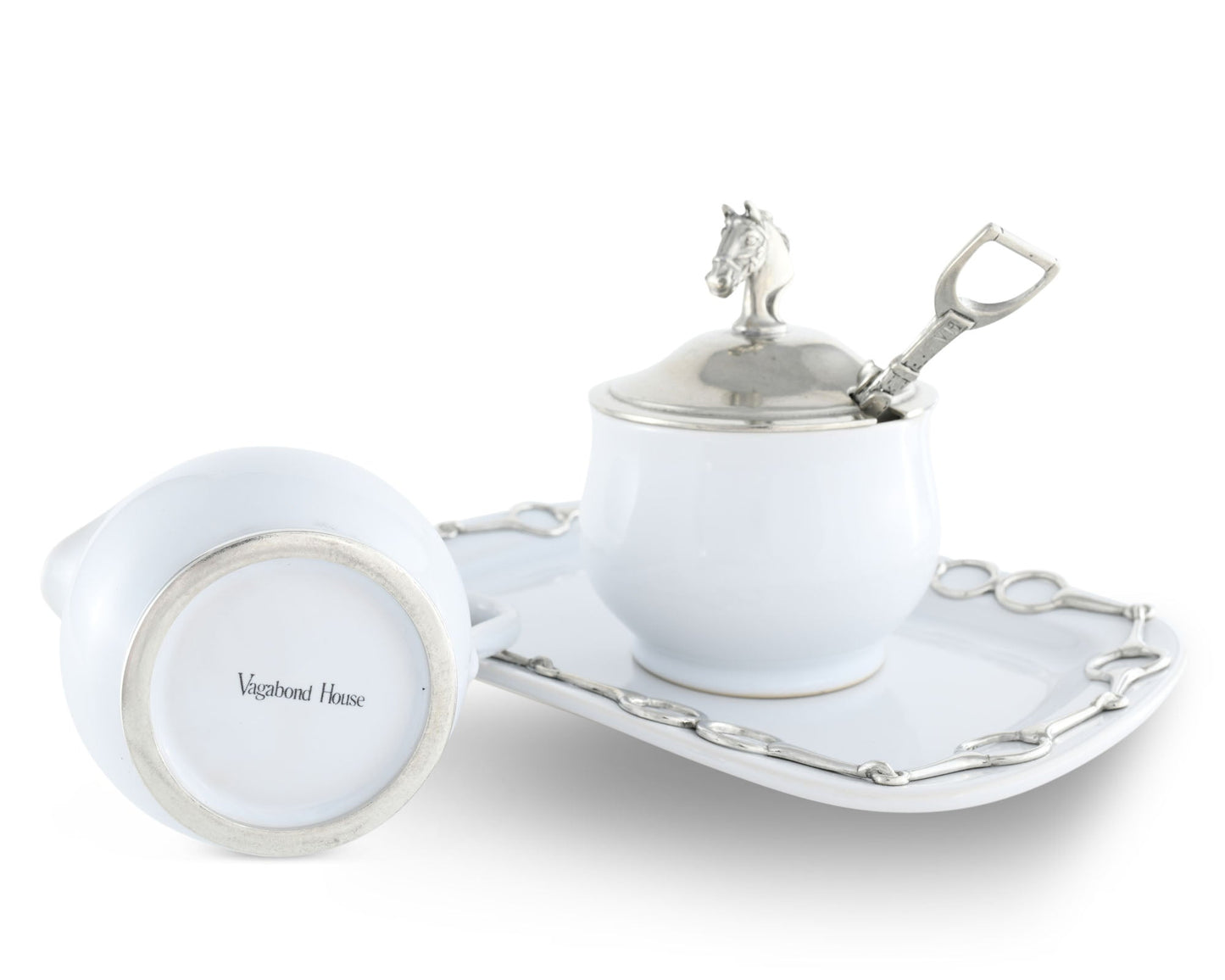 Vagabond House Equestrian Sugar and Creamer Set