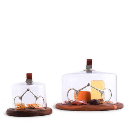 Vagabond House Horse Bit Glass Covered Cheese Wood Board