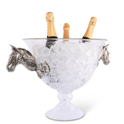 Vagabond House Horse Head Glass Ice Tub