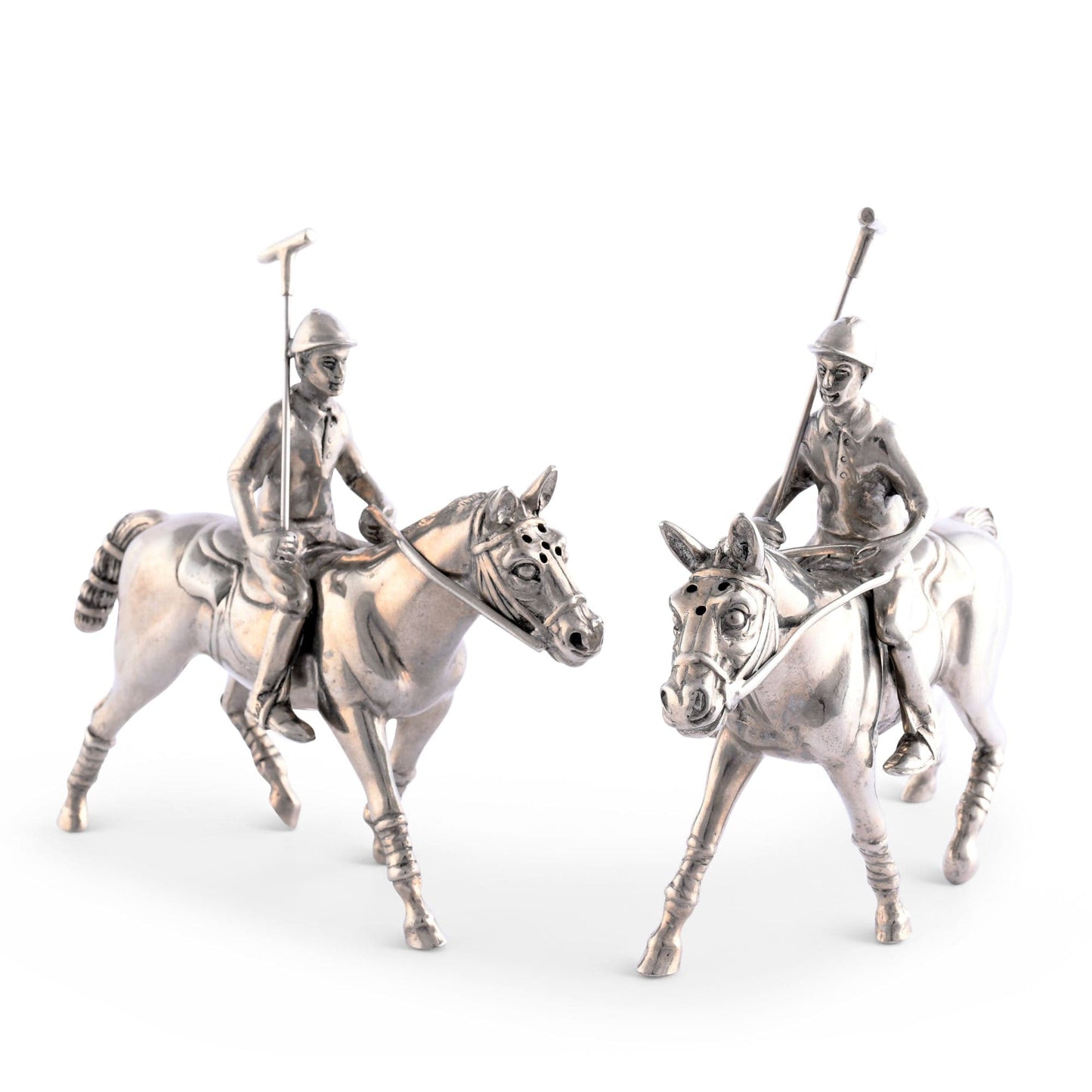 Vagabond House Pewter Polo Player Salt & Pepper Set