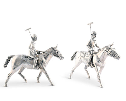 Vagabond House Pewter Polo Player Salt & Pepper Set