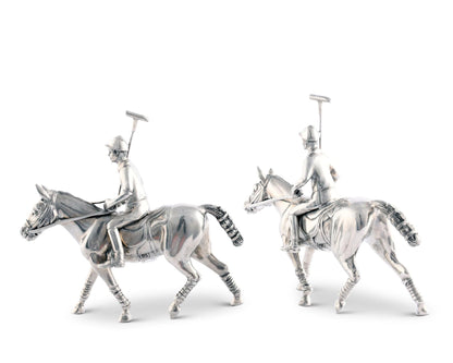 Vagabond House Pewter Polo Player Salt & Pepper Set