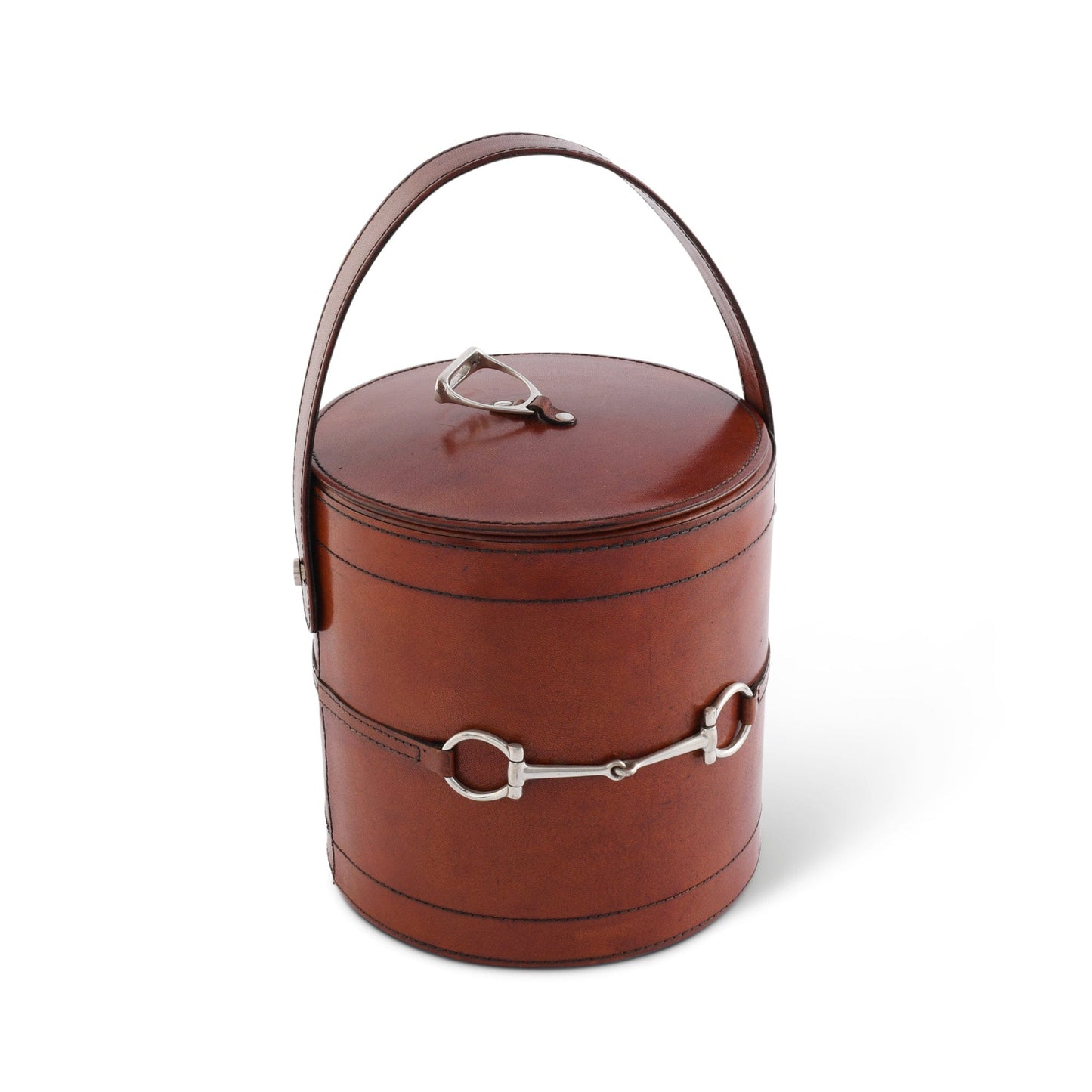 Vagabond House Premium Genuine Leather Bit Lidded Ice Bucket