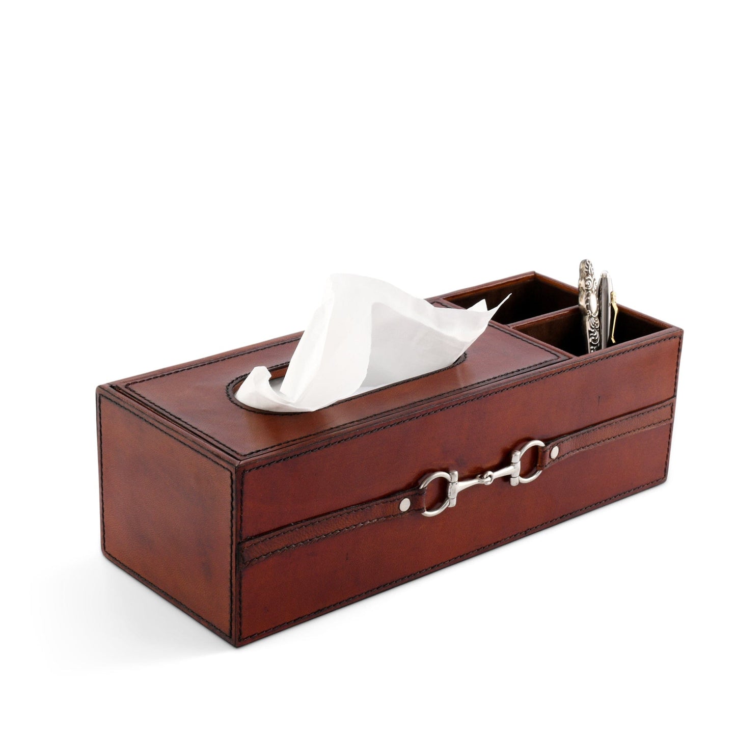 Vagabond House Premium Genuine Leather Bit Office Tissue Box