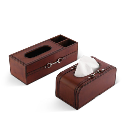 Vagabond House Premium Genuine Leather Bit Office Tissue Box