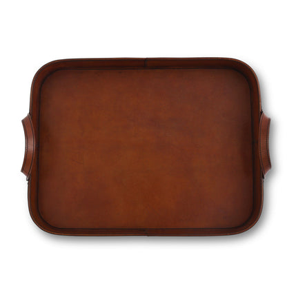 Vagabond House Premium Genuine Leather Bit Serving Tray – Perfect for Entertaining