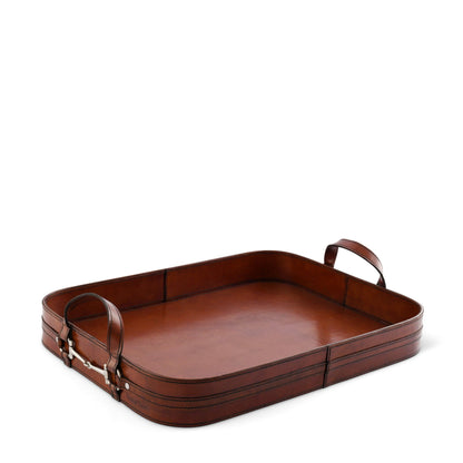 Vagabond House Premium Genuine Leather Bit Serving Tray – Perfect for Entertaining