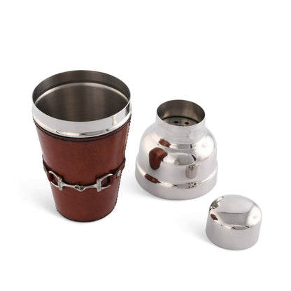 Vagabond House Premium Genuine Leather Equestrian Bit Cocktail Shaker