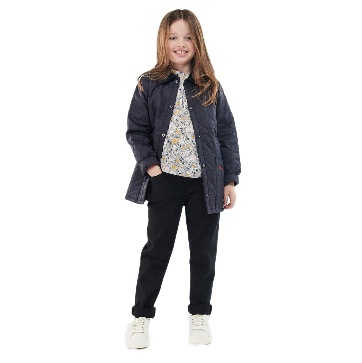 Barbour quilted hot sale jacket kids navy