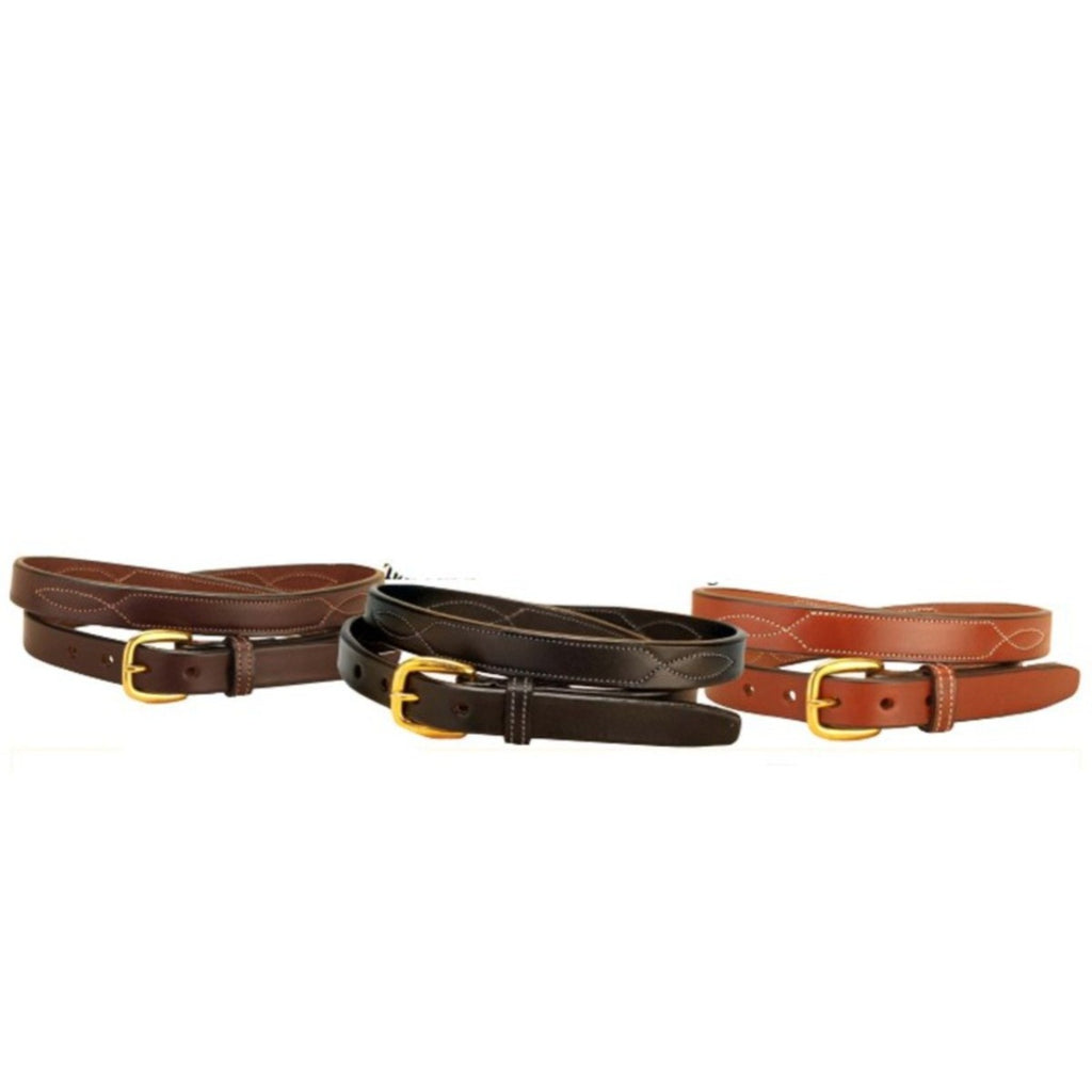 Tory Leather Repeated Stitch Pattern Belt | Farm House Tack