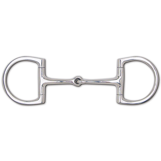 Toklat Stainless Steel Thin Snaffle Dee - 3 3/8" Rings