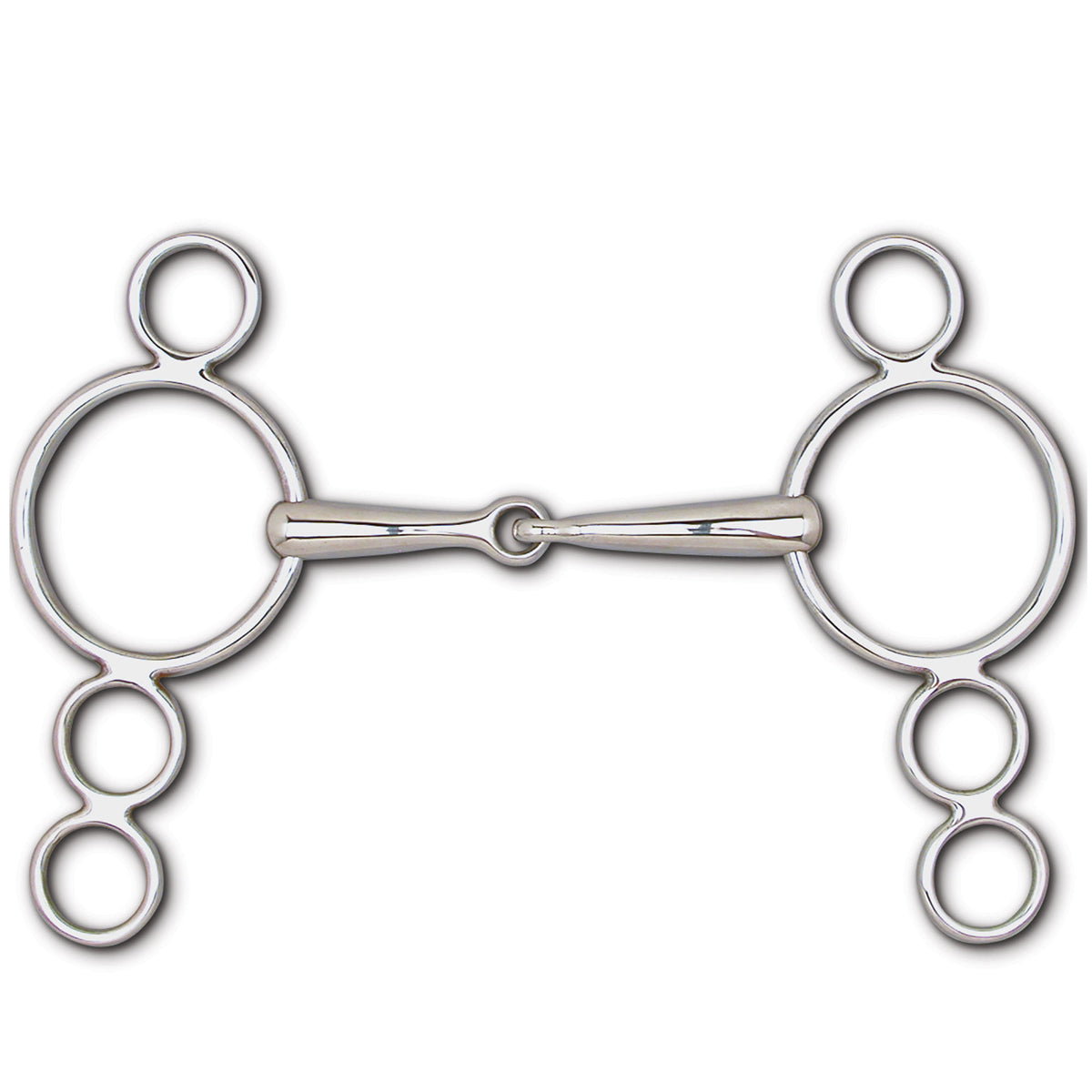 Toklat Snaffle 4-Ring Continental Gag- 6 1/2" Cheek