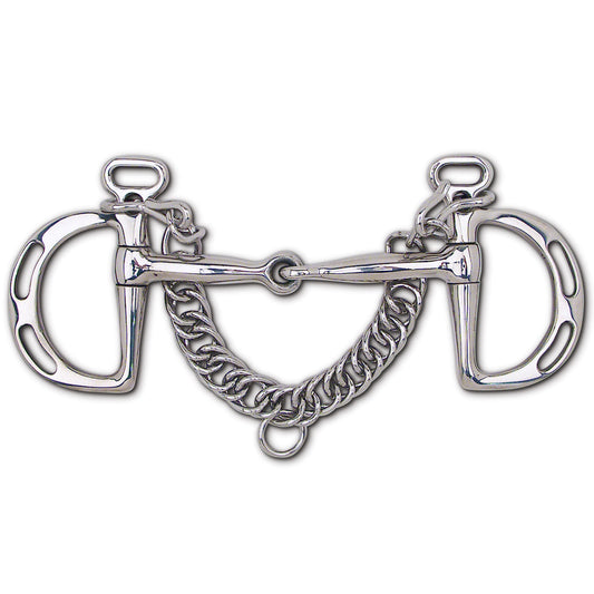 Toklat Stainless Steel Snaffle Uxeter Kimberwick - 3 1/2" Cheek